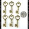 Bronze Finish Medium- Large Antiqued Style Key Charms -Set of Six - ZB-C15